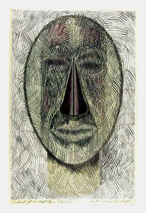 John Russell Clift" Portrait of an Old Flyer Whirligig" Serigraph