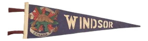 Vintage Windsor Canada Felt Flag