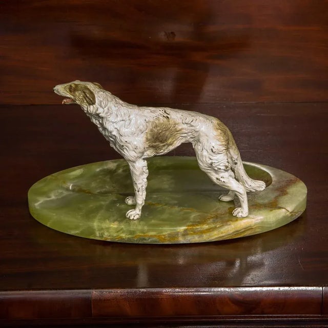 Cold Painted Bronze Borzoi Desk Companion For Sale - Image 6 of 8