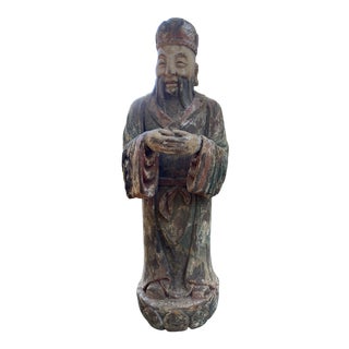 19th Century Chinese Temple Statue - 40” H For Sale