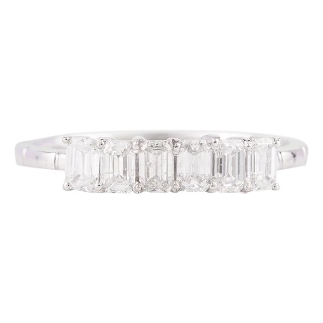 Art Deco Diamond Eternity Band Size 8 For Sale