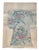 Japanese Antique 1886 Japanese Kimono Design Woodblock Print "Autumn Flowers" With Mat For Sale - Image 3 of 4