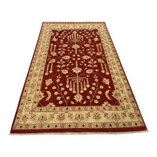 Ziegler Rug 5’10” X 8’10” Red Wool Traditional Hand-Knotted Oriental Carpet For Sale