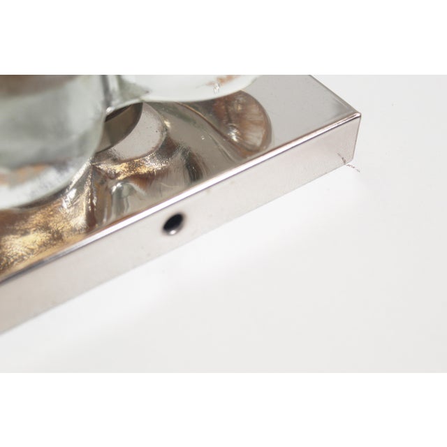 Small Chrome and Glass Wall Lights from Sische, 1970s, Set of 2 For Sale - Image 4 of 9