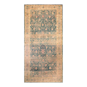 Astonishing Navy Ground Color and Rose Border With Malayer Style Antique Persian Rug