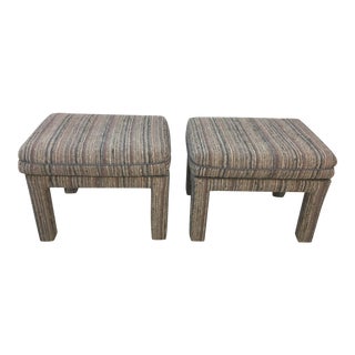 Vintage Tweed Ottomans, a Pair For Sale