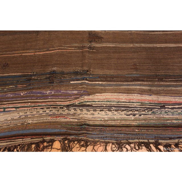 Nazmiyal Collection Vintage Brown Moroccan Kilim Rug For Sale In New York - Image 6 of 9