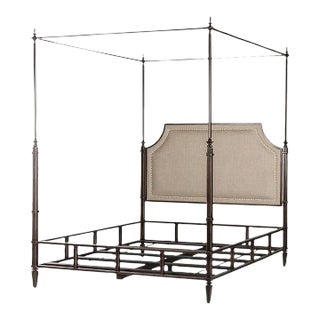 French Metal Canopy Bed, Queen For Sale