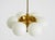 Mid-Century Modern Vintage Brass Pendant Lamp with Six Opal Glass Shades from Kaiser Leuchten, 1960s For Sale - Image 3 of 16