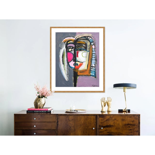 Contemporary Lucille by Lesley Grainger in Gold Frame, Medium Art Print For Sale - Image 3 of 4