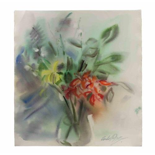 Carlo Ravagnan, Still Life, 1960s, Watercolor For Sale - Image 4 of 4
