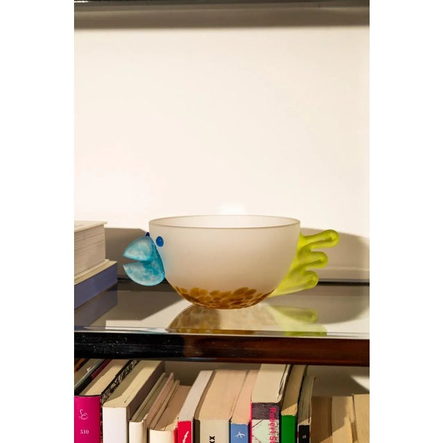 2000s ‘Chick’ Collectible Art Glass Bowl, Borowski Glass Attributed For Sale - Image 11 of 12