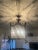 French Country Square Pewter Finish Metal Pendant Ceiling LIght For Sale - Image 12 of 12