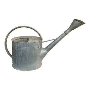Vintage English Galvanized Steel and Copper Garden Watering Can, Circa 1960s