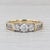 Modern 1980s 0.99ctw 3-Stone Round Diamond Engagement Ring 14k Yellow Gold Size 7-7.25 For Sale - Image 3 of 9