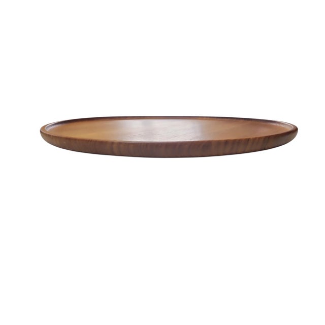 Rare mid century large teak serving tray in excellent condition, made by Vladimir Kacal, Czech born woodworker who moved...