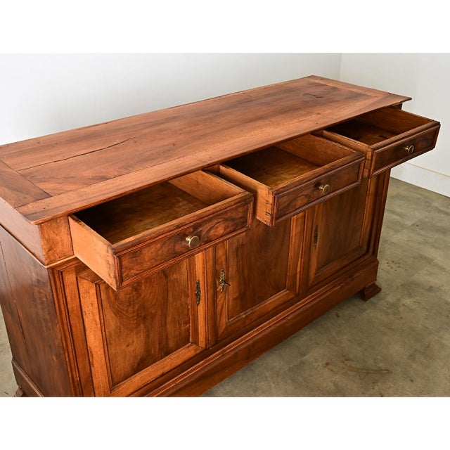Brown French 19th Century Solid Walnut Louis Philippe Enfilade For Sale - Image 8 of 11