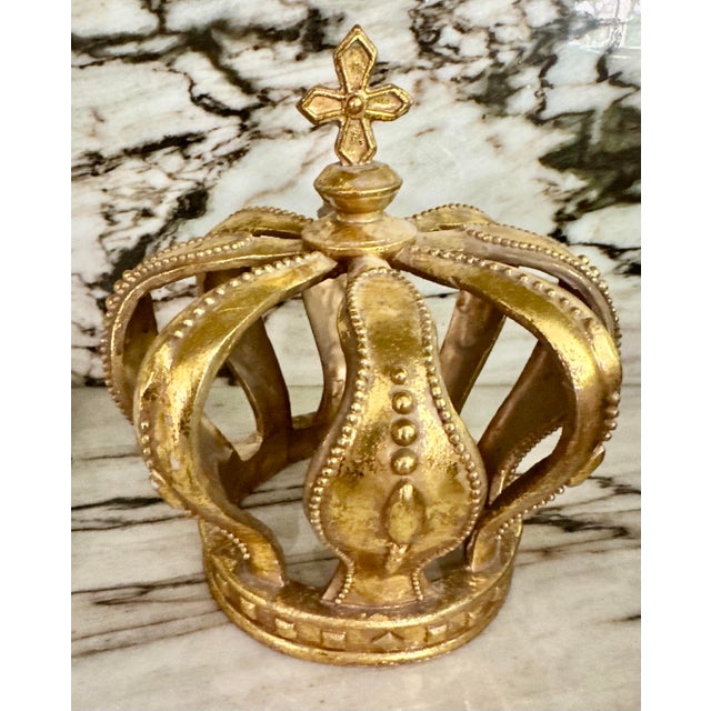 English Gilt Resin Crown For Sale - Image 3 of 3