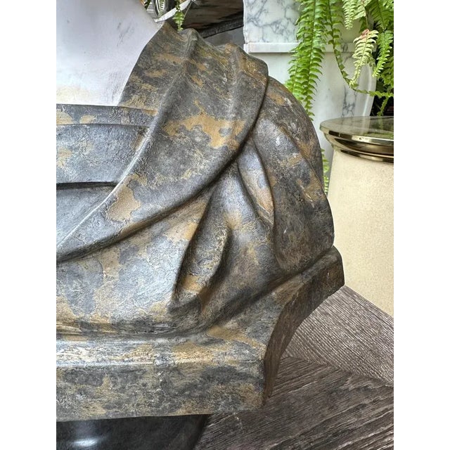 Stone Reclaimed Neoclassical Style Marble Female Bust, 1970, Marble For Sale - Image 7 of 13