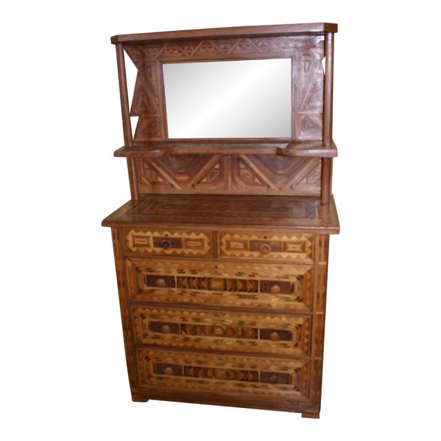 1930s Folk Art Buffet For Sale