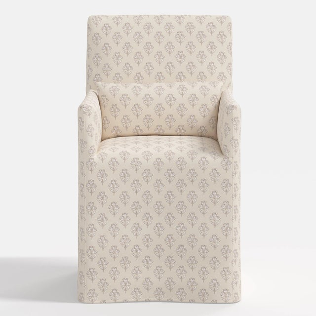Cloth & Company Stoffer Home x Cloth & Company Lindy Slipcover Dining Arm Chair in Francie Cream For Sale - Image 4 of 7