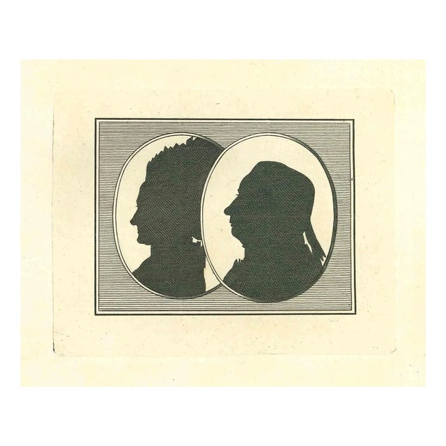 Thomas Holloway, Silhouette, Etching, 1810 For Sale