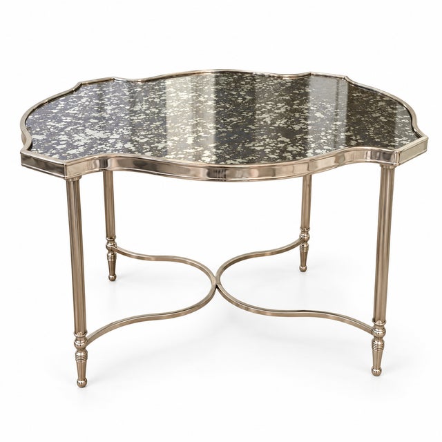 Contemporary Cartouche Nesting Cocktail Tables by Global Views Furniture, Set of 3 For Sale - Image 3 of 7