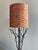 Tree-Like Welded Iron Floor Lamp With Woven Wood Shade For Sale - Image 9 of 17