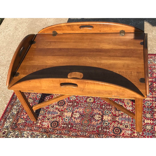 Vintage Ethan Allen Butler's Tray Coffee Table Chairish