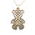 Modern 14k Yellow Gold Diamond Teddy Bear Pendant Necklace For Sale - Image 3 of 6