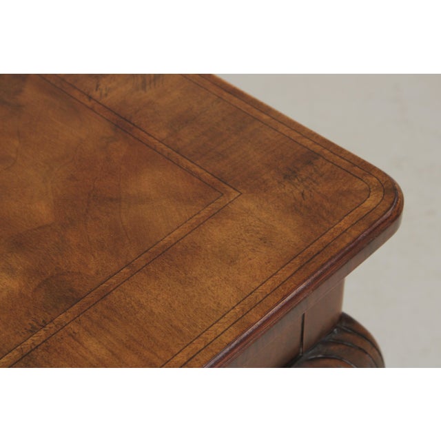 1990s Baker Stately Homes Walnut Dining Room Table For Sale - Image 5 of 17