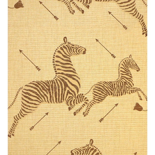 Contemporary Sample - The House of Scalamandr�� Zebras Paperweave Wallcovering, Natural For Sale - Image 3 of 3