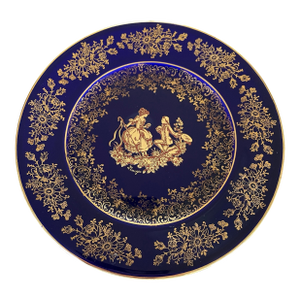 Vintage Limoges Castel France Collector's Porcelain Plate W/ 22k Gold Trim