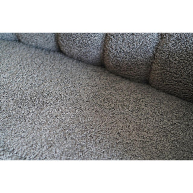 Scandinavian Cabinetmaker Loveseat in Charcoal Bouclé, Sweden, C. 1940s For Sale In New York - Image 6 of 9