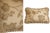 Custom decorative lumbar pillow crafted from authentic Scalamandre "Cinnabar" fabric in an elegant champagne and taupe...