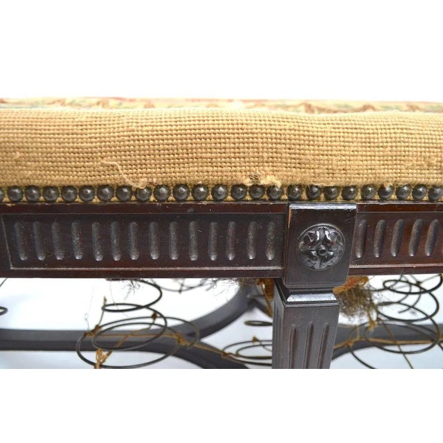 Early 20th Century Neoclassic Adam Federal Style Window Bench as Found For Sale - Image 5 of 8