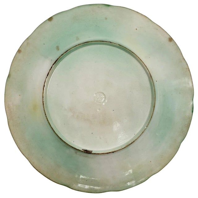 19th Century A George Jones Majolica Pineapples on Basketweave Plate, English, Ca. 1863 For Sale - Image 5 of 6