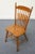American Tell City Furniture Hard Rock Maple Colonial Style Cattail Back Dining Chair For Sale - Image 3 of 9