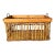 Circa 1980 Chic Jackfruit Wood & Rattan Catchall / Storage “Crate” Basket, Indonesia For Sale