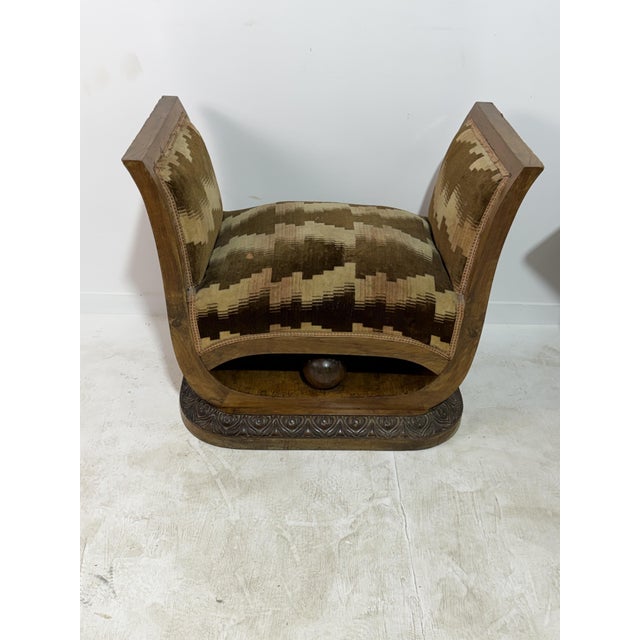 Brown Art Deco Armchairs and a Coffee Table, Italy, 1940s, Set of 3 For Sale - Image 8 of 17