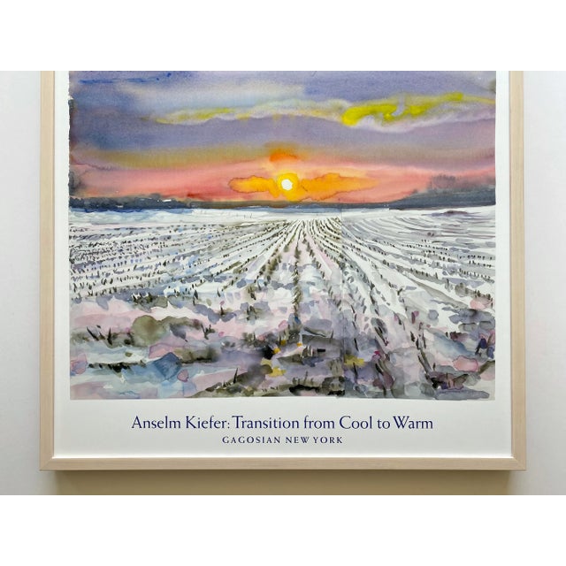 Contemporary Anselm Kiefer Neo-Expressionist Lithograph Print Framed Large Exhibition Poster " the Evening of All Days, the Day of All Evenings " 2014 For Sale - Image 3 of 13