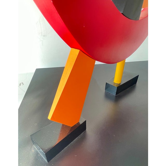 Modern Abstract Geometric Face Sculpture, Signed For Sale - Image 13 of 15