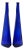 Pair of Tall Cobalt Blue Art Glass Bottles, Sculptural Cone Forms For Sale