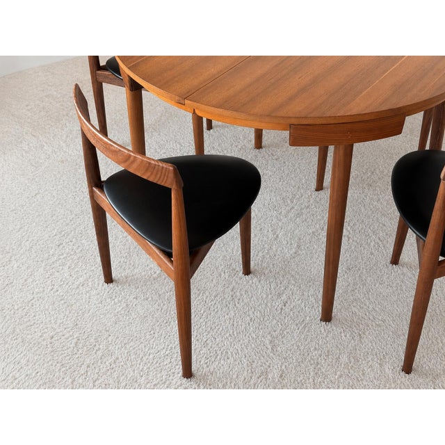 Round Extendable Dining Table and Chairs in Teak by Hans Olsen for Frem Røjle, Denmark, 1960s, Set of 5 For Sale - Image 12 of 16