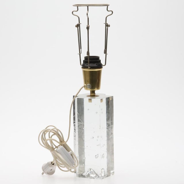 Timo Sarpaneva cast glass table lamps Model Arkipelago for Ittala 1960s. An impressive table lamp in solid cast glass...