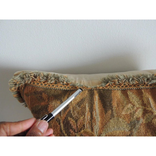 Gold & Orange Chelsea Textiles Tapestry Decorative Pillow For Sale - Image 4 of 7