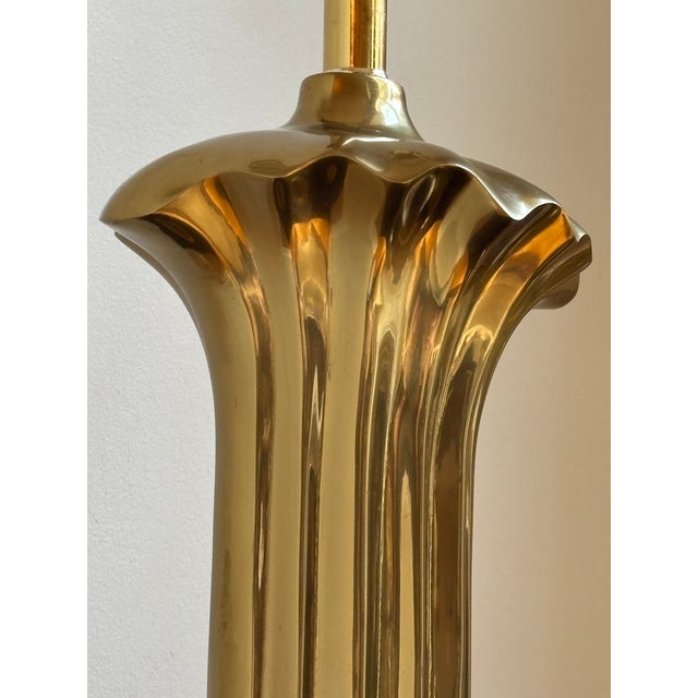20th Century Pierre Cardin-Style Sculptural Brass Table Lamps — A Pair For Sale - Image 12 of 16