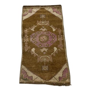 Brown Handknotted Area Rug For Sale