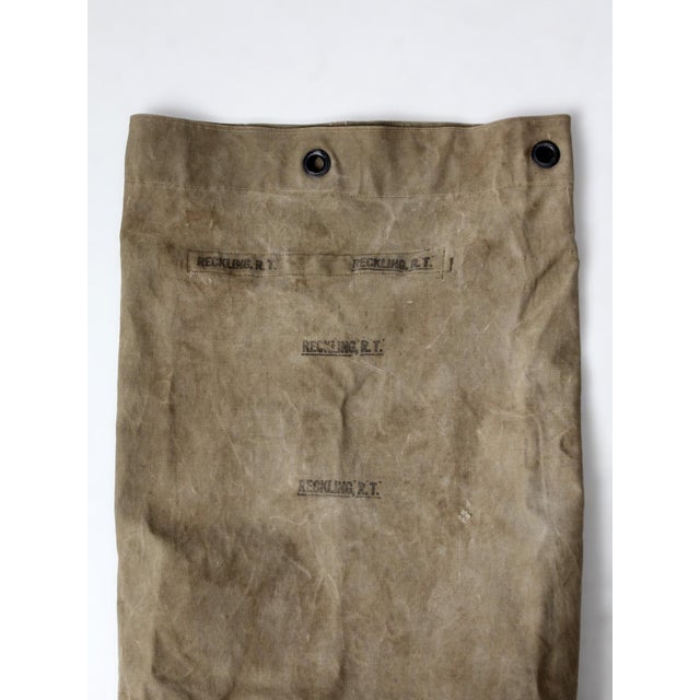 Textile Vintage Canvas Mail Sack Postal Bag For Sale - Image 7 of 11