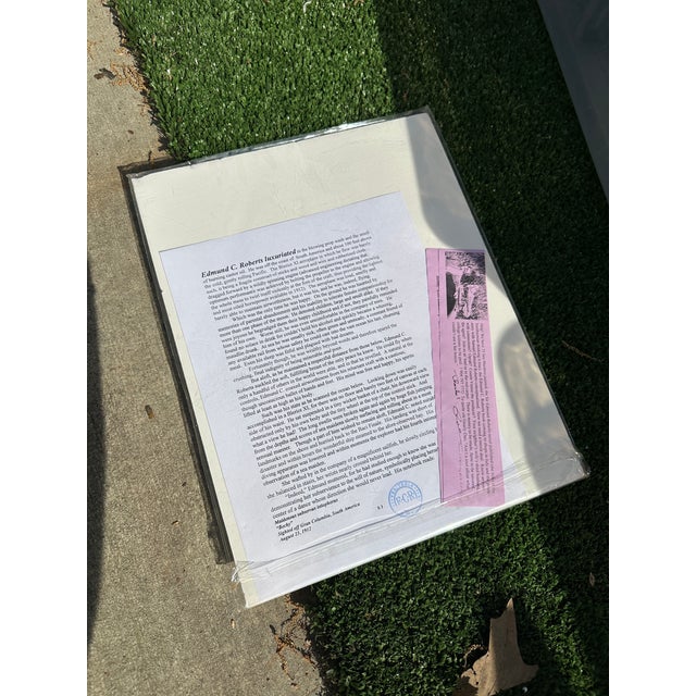 1910s 1910s Sealed Original Drawing of a Mermaid in Paper Frame For Sale - Image 5 of 7